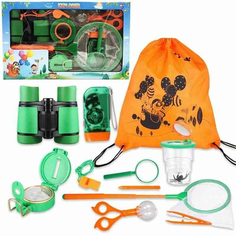 11pcs kit d'explorateur en plein air cadeaux anniversaire, cadeau de Noël pour enfant - aventure en plein air capture d'insectes jouets pour bébé