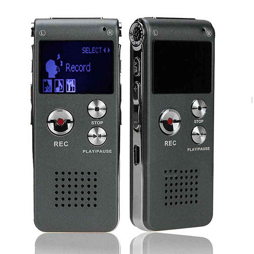 Portable Lcd Screen With 8gb Digital Voice Recorder Telephone, Audio Recorder, Mp3 Player Dictaphone