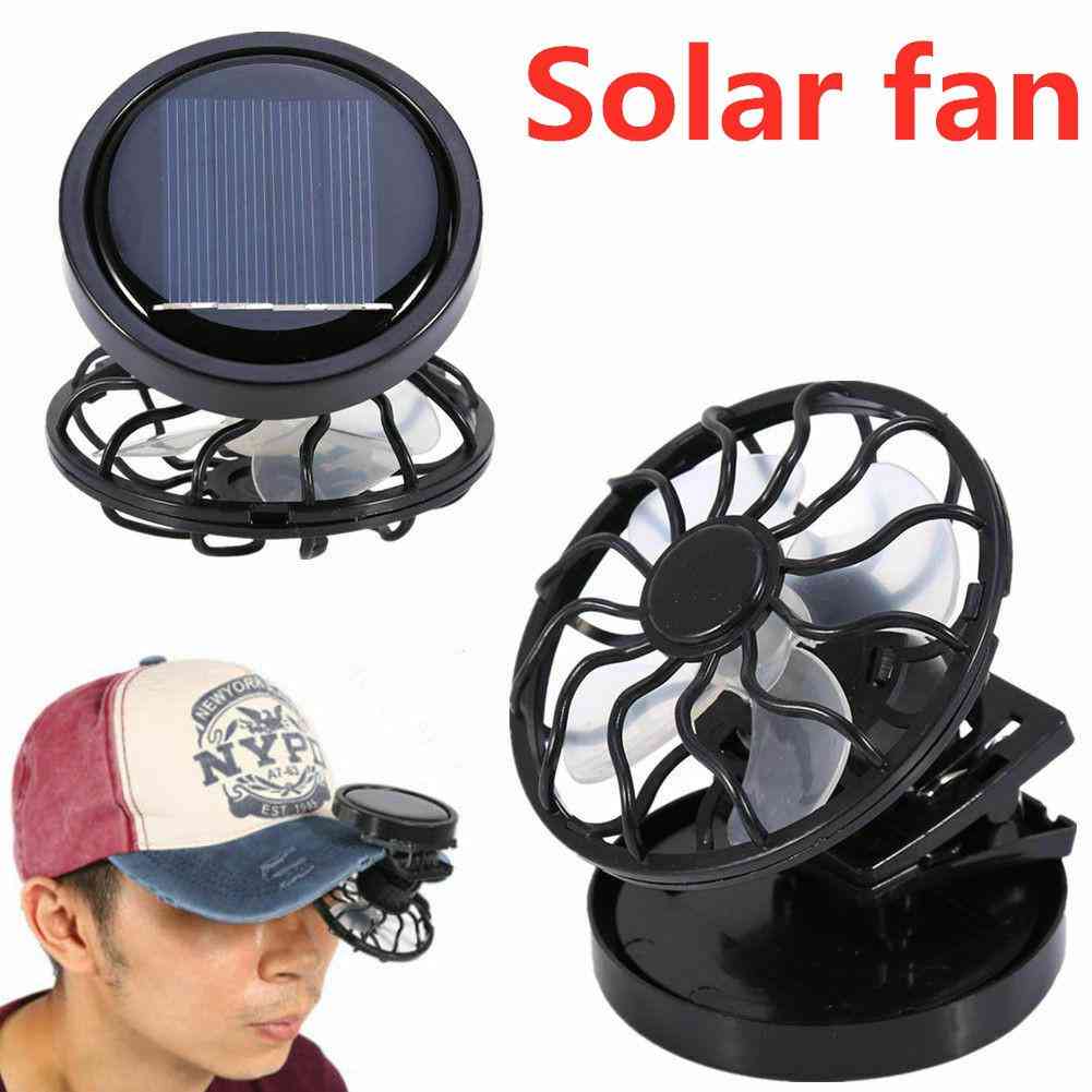 Mini Clip Summer Cooling Fan, Solar Sun Energy Power Panel