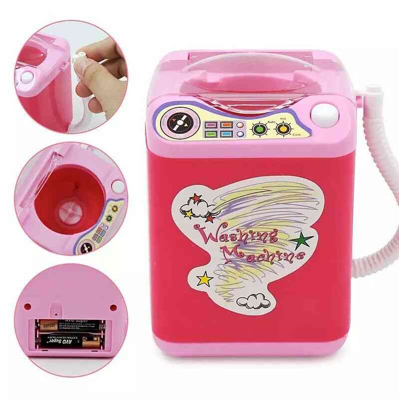 Mini Electric Washing Machine - Cosmetic Sponge Makeup And Brushes Cleaner Toy