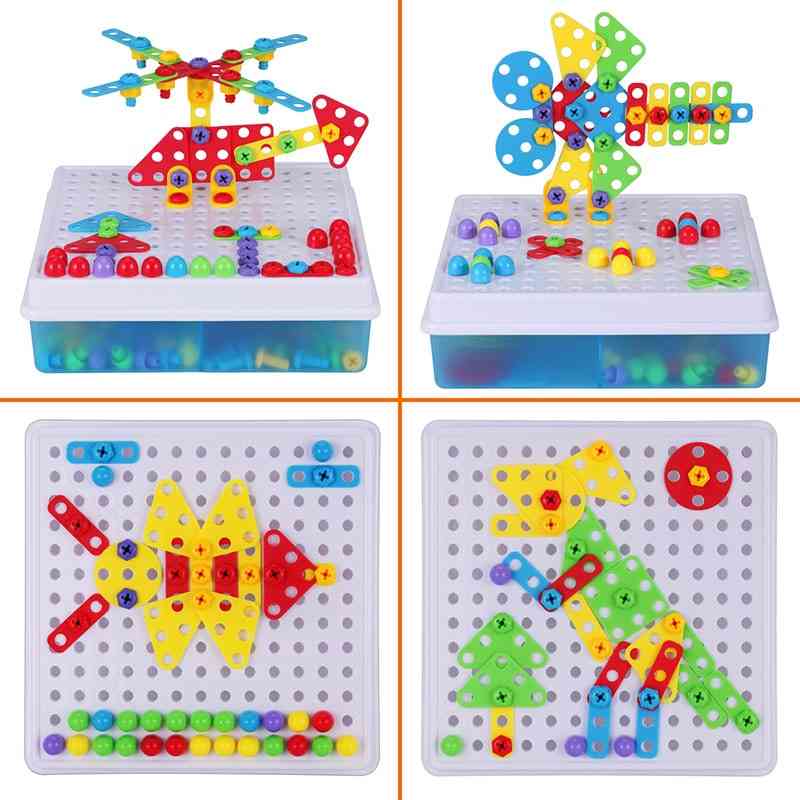 289buc burghiu șurub grup jucărie kit piuliță 3d puzzle blocuri pentru-educativ