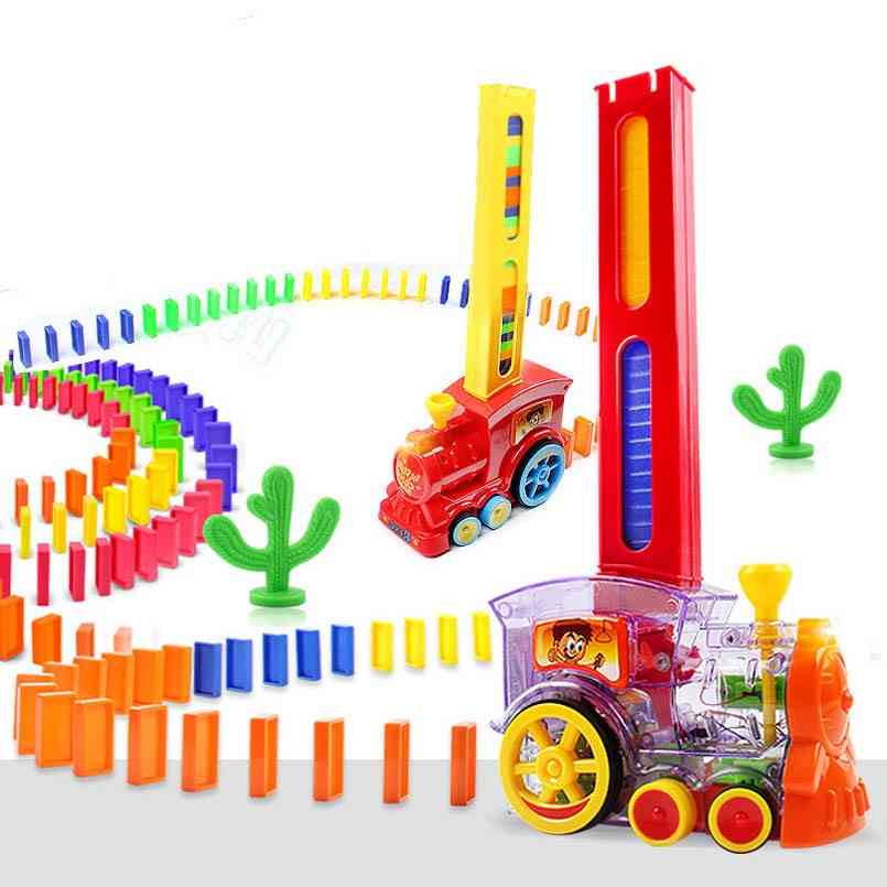 Automatic Colorful Plastic Dominoes Blocks Game Set For Girls And Boys