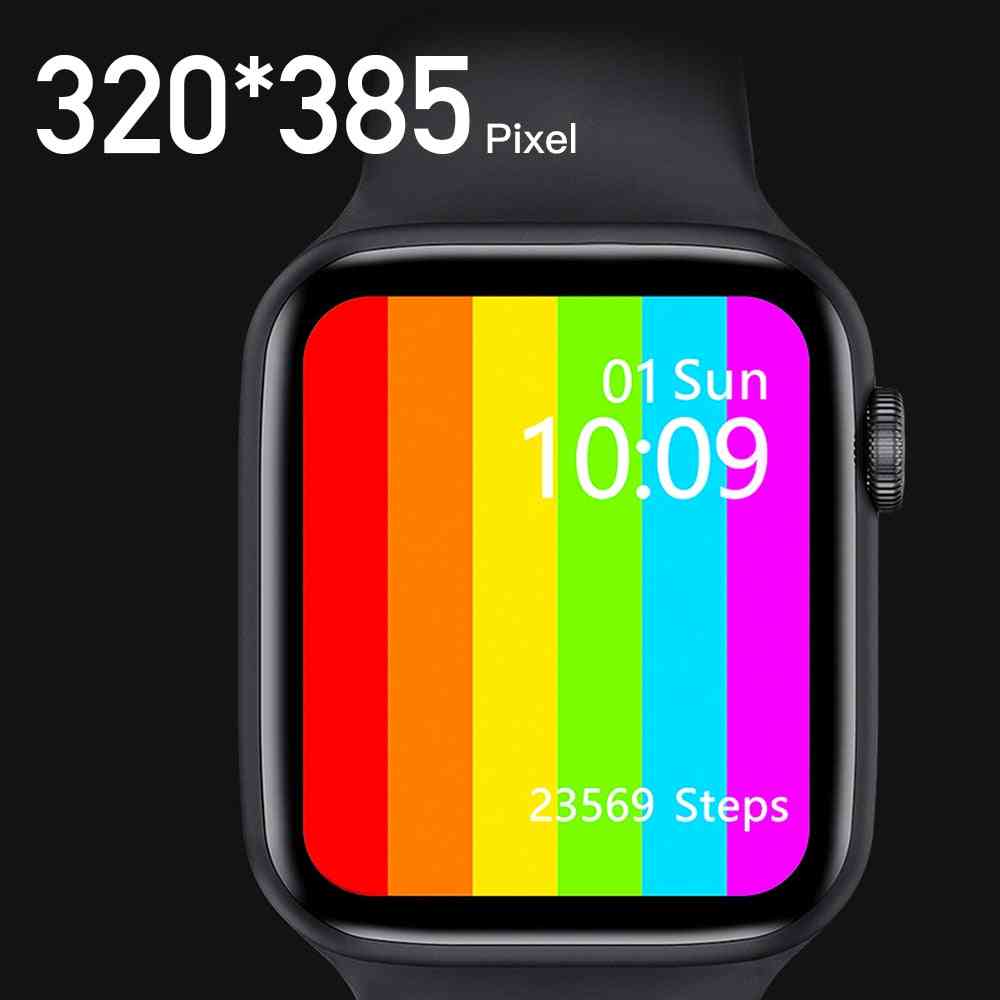 Pantalla ips de 1.75 pulgadas, llamada ecg bluetooth, reloj inteligente para hombres y mujeres para apple watch - todo negro / con caja al por menor