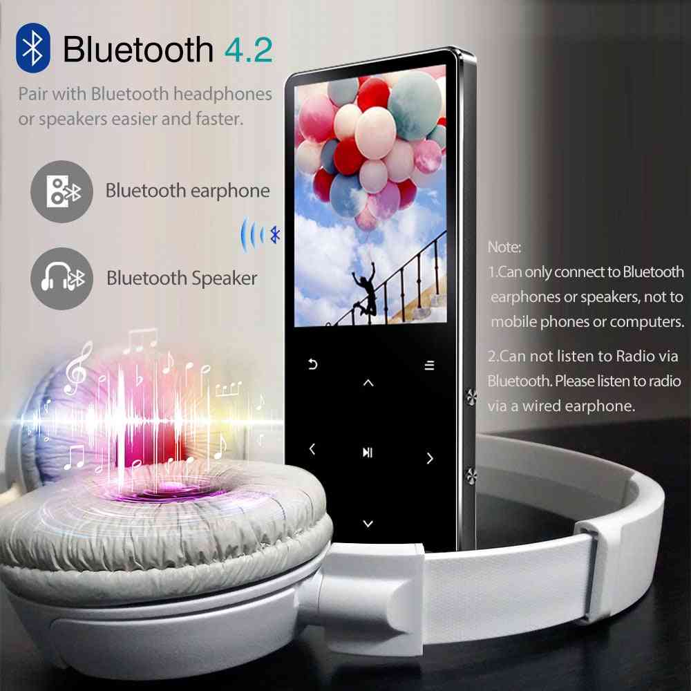 Mp3 Player With Bluetooth And Micro Sd Card Slot For Kids Men Women