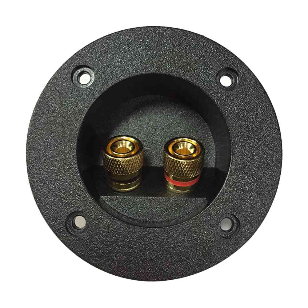 Speaker Junction Case Round Plate Audio -cup / Binding Post Recessed Connecto