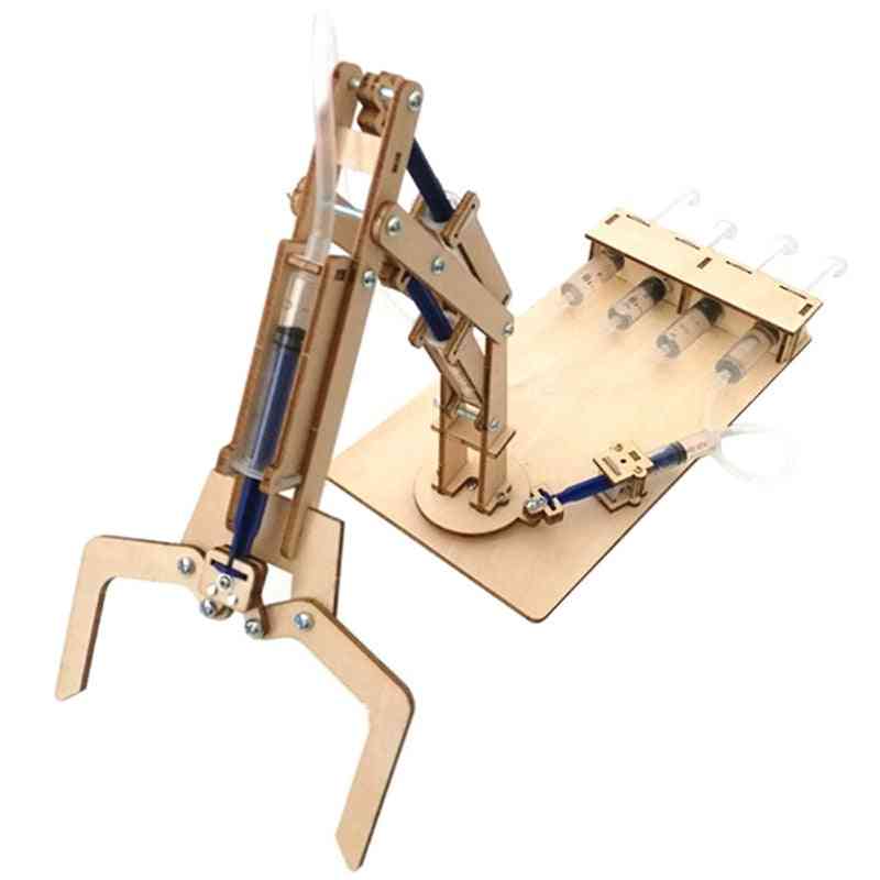 Modely hydraulických mechanických rukou a stavební hračka pro
