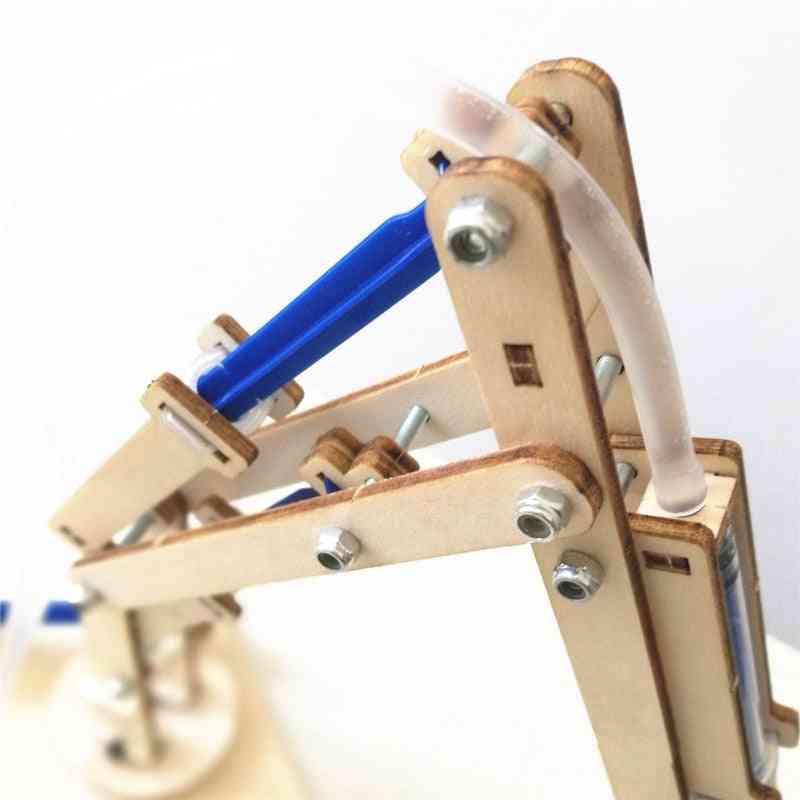 Hydraulisch-mechanische Armmodelle & Bauspielzeug - Wissenschafts- & Bildungsmodellspielzeug für Kinder (Holzfarbe) -