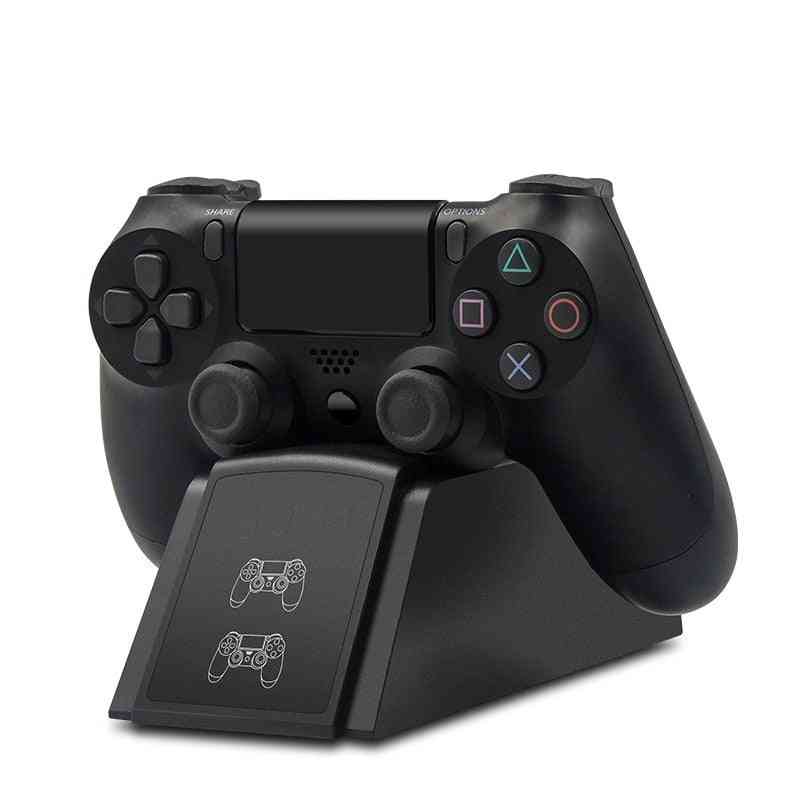Controller Dock Charger For Ps4 - Charging Stand Station (black)