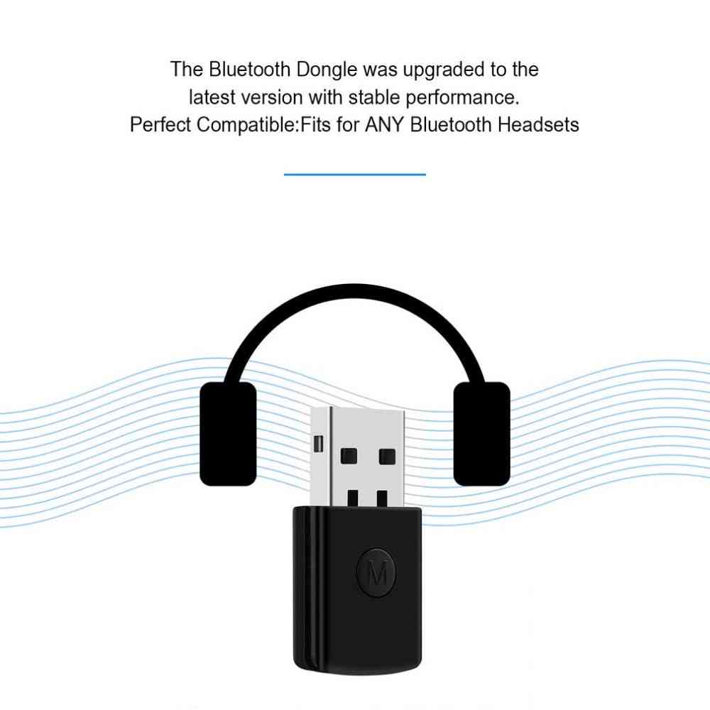 USB-dongel, adapter för PS4 - stabil prestanda för Bluetooth-headset -