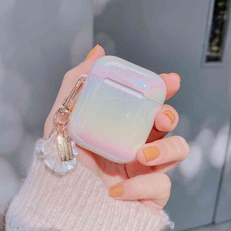 3d Love Pearl Shell Keychain - Hard Headphone Case For Apple Airpods