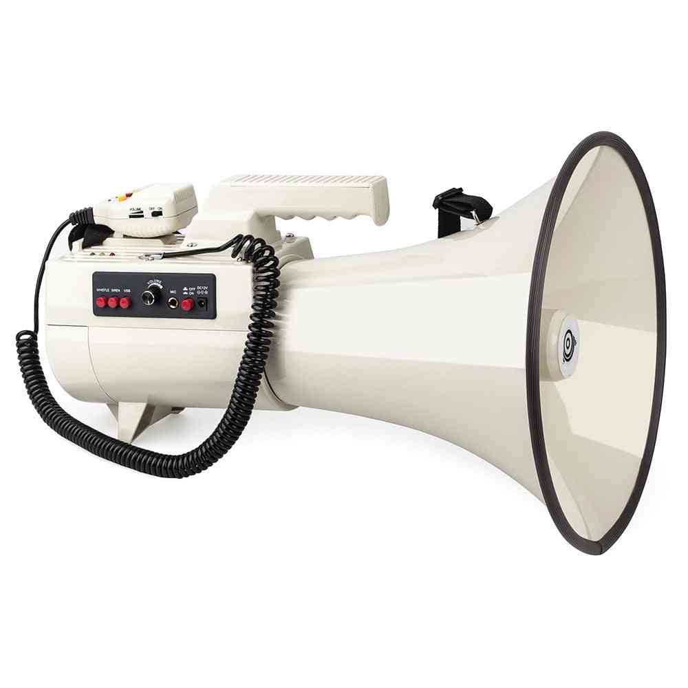 Super High Power 75w Megaphone 2km Amplified Multi-function Speaker (white)