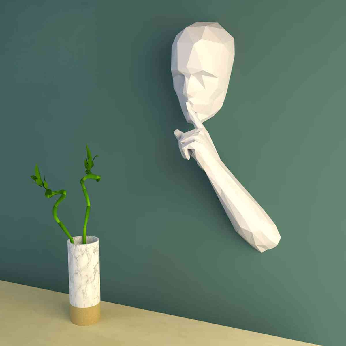 3d Paper Model Of The Silent Person - Home Decor