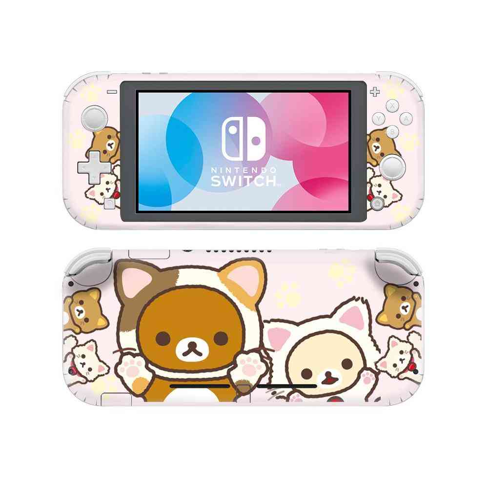 Teddy Bear And Paw Printed-vinyl Sticker For Nintendo Switch