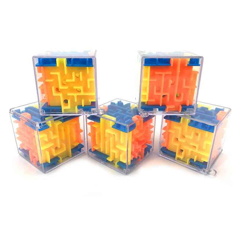 пластмасови мини 3d кубчета-лабиринт пъзел игра
