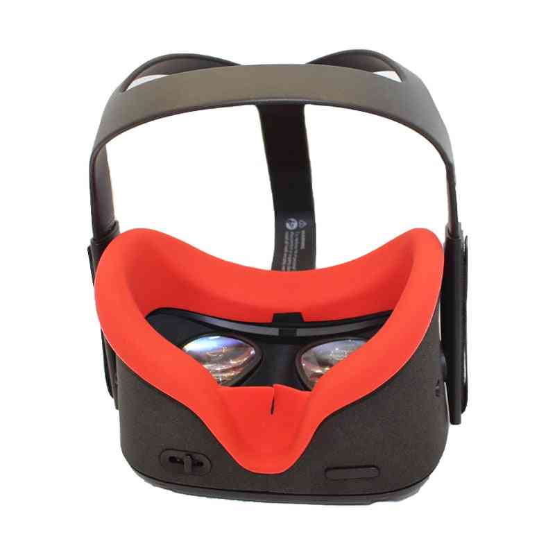 Zweetbestendige lichtgewicht en wasbare siliconen oogkussens voor Oculus Quest VR-headsets - zwart