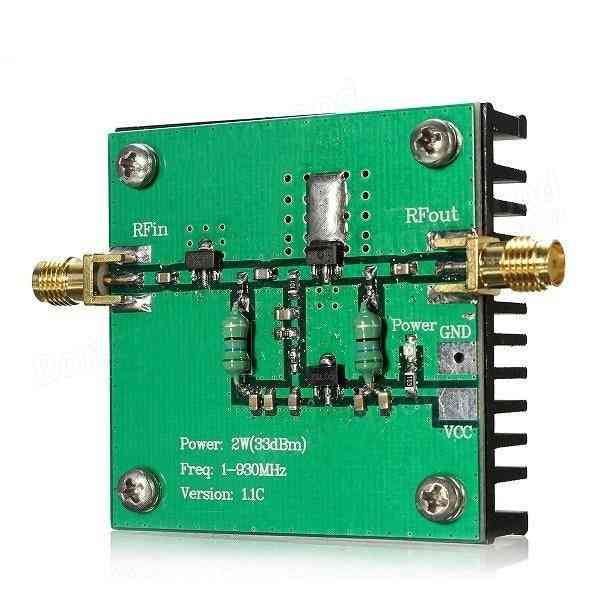 Modulo amplificatore di potenza a banda larga 1-930mhz, 2w, rf per trasmissione radio fm, hf, vhf -