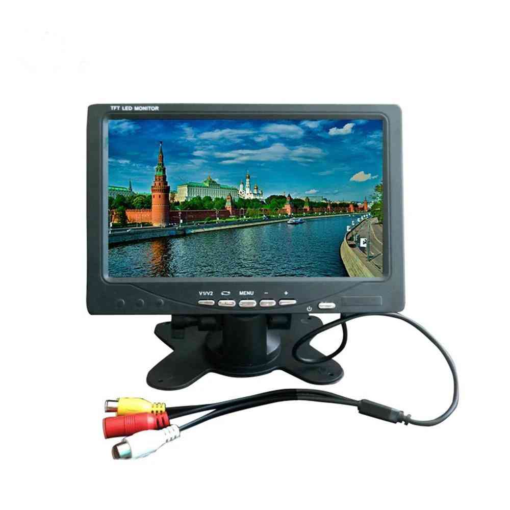 7-inch display AV-automonitor Draagbaar display-ondersteuning PAL / NTSC Video-ingang 800x480 auto-tv -