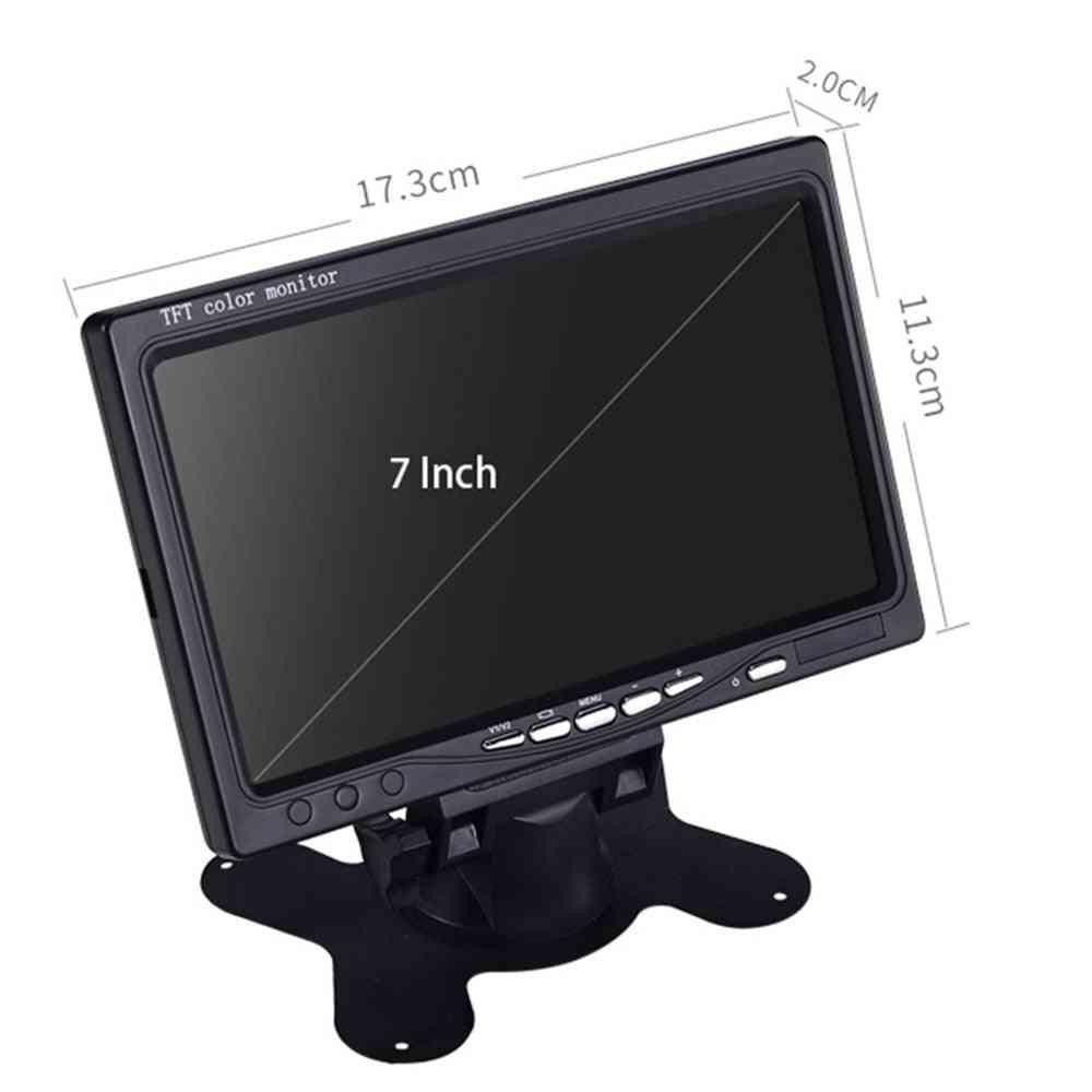 7-inch display AV-automonitor Draagbaar display-ondersteuning PAL / NTSC Video-ingang 800x480 auto-tv -