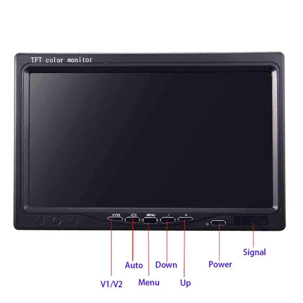 Écran 7 pouces AV Moniteur de voiture Support d'affichage portable Entrée vidéo PAL / NTSC 800x480 TV de voiture -