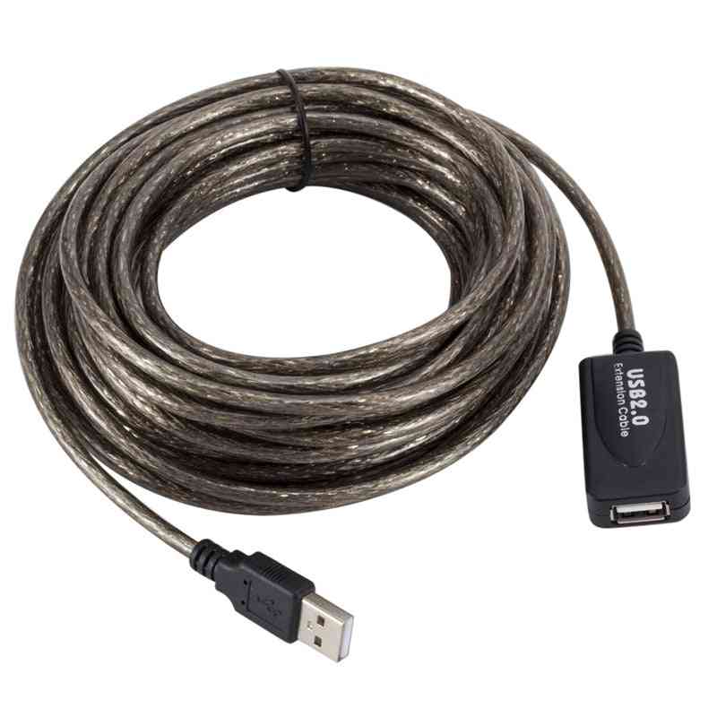 USB 2.0 samec - samica - aktívne predĺženie zosilňovača - predlžovací kábel, USB adaptér