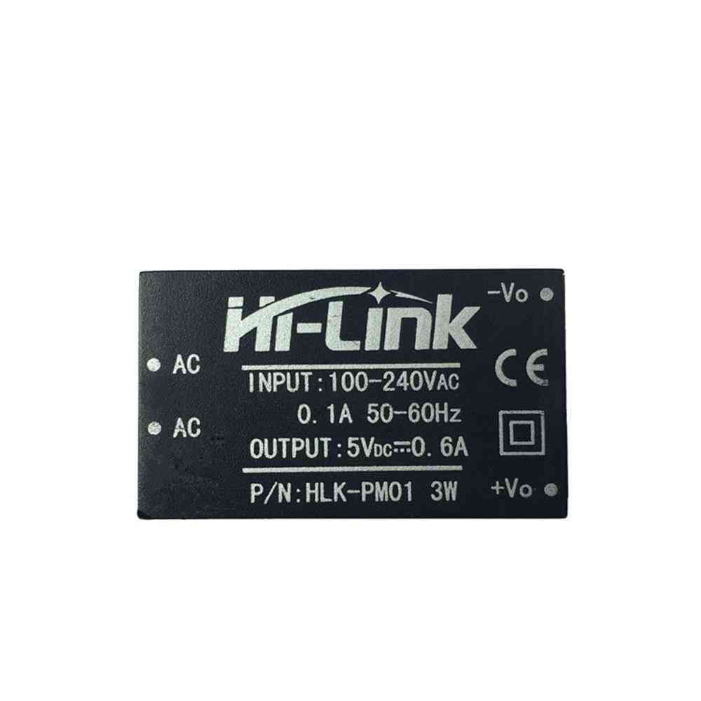Hi-link 5v 600ma (3w) מיתוג מבודד, ספק כוח 220v - מתכוונן מודול אספקת חשמל למטה -