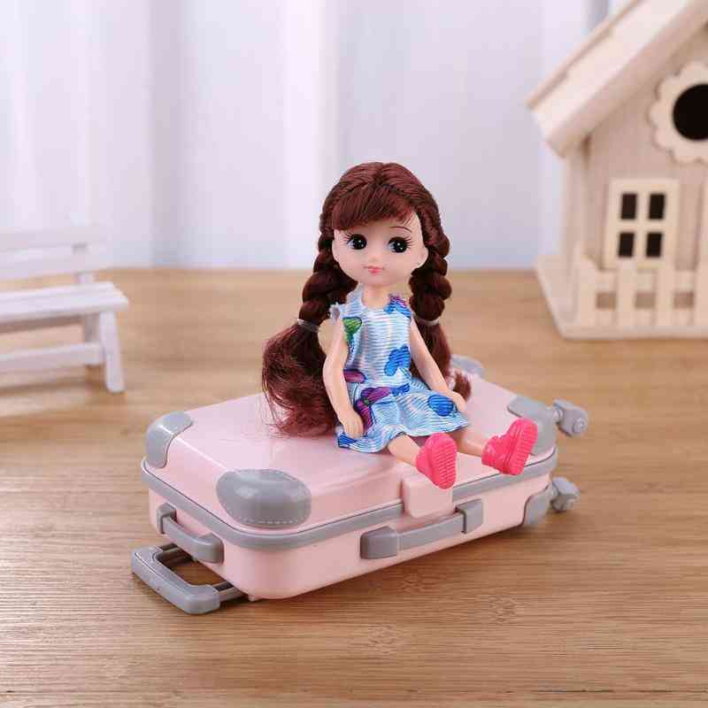 Plastic 3d Travel Suitcase Toy - Dolls Accessories