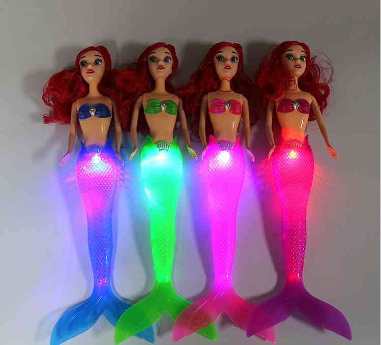 Kid Waterproof Led Light Swimming Doll Toy- Bath Spa Swimming Pool
