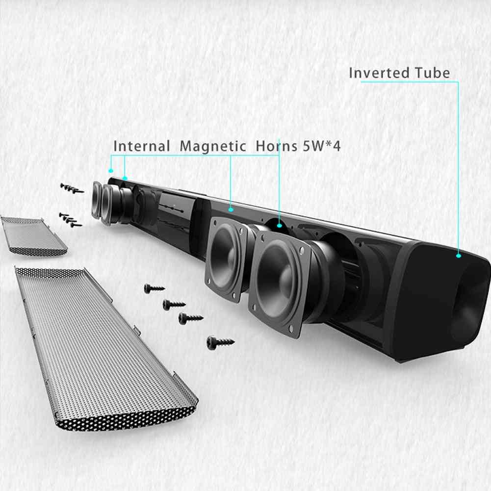Indendørs hjemmebiograf Bluetooth-højttaler - trådløs, bærbar, kraftfuld og genopladelig stereolyd med fjernbetjening -