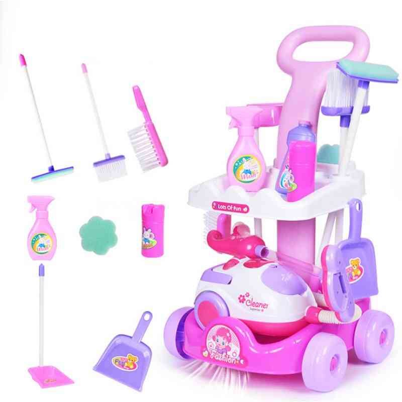 Pretend Play Toy- Simulation Vacuum Cleaner Cart