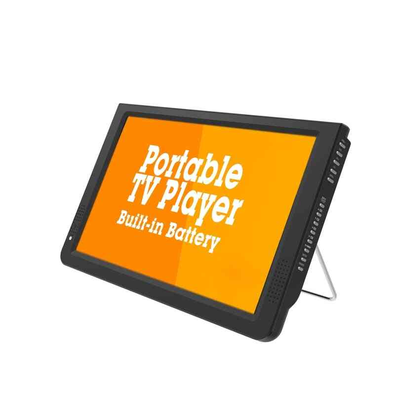 Mini tv portátil atsc t de 12 polegadas suporta cartão atsc / h265 / hevc dolby ac3 1280 * 800 tf para casa / carro com carregador de carro -