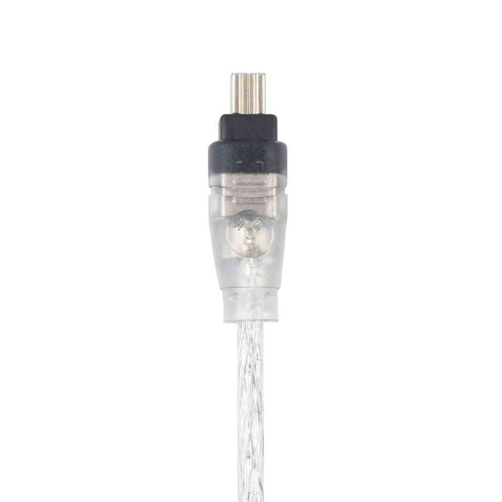 1,2 m USB 2.0 mannelijk naar FireWire IEEE 1394 4-pins, mannelijke ilink-adapterkabel -