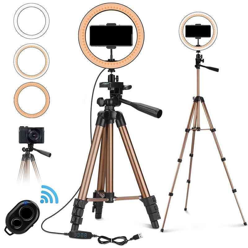 10 Inch Selfie Ring Light With 50 Inch Tripod Stand & Phone Holder