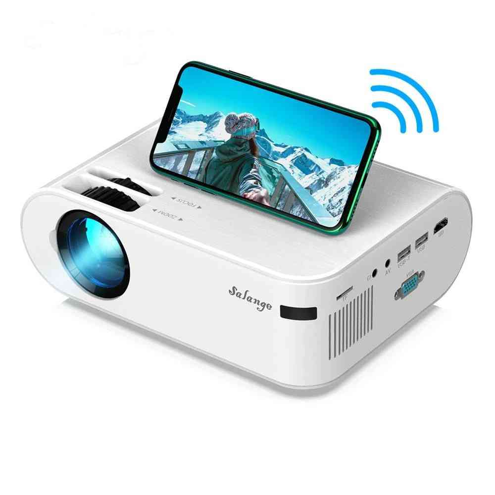 P62 miniprojektor, 720p 3000 lumen LED-video-beamer-filmprojektorer (valfri telefonspegling) stöder full HD 1080p - grundläggande projektor