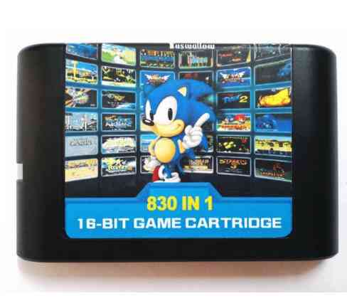 Die ultimative 830 in 1 edmd Remix-Spielekassette für Sega Genesis Megadrive-Konsole -