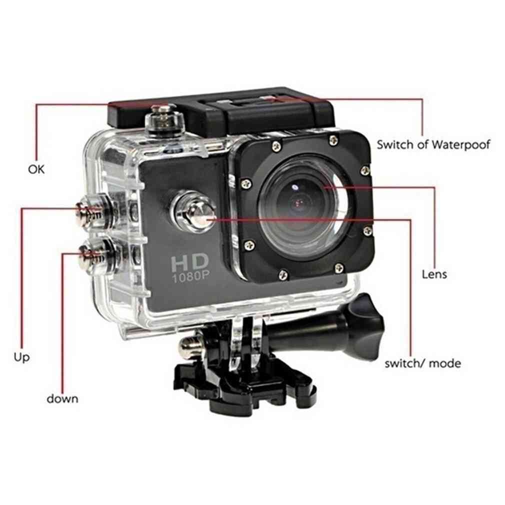 G22 1080p-hd fotografering vattentät sensor, vidvinkelobjektiv camara-fotografica-professionell stötsäker sensor - svart