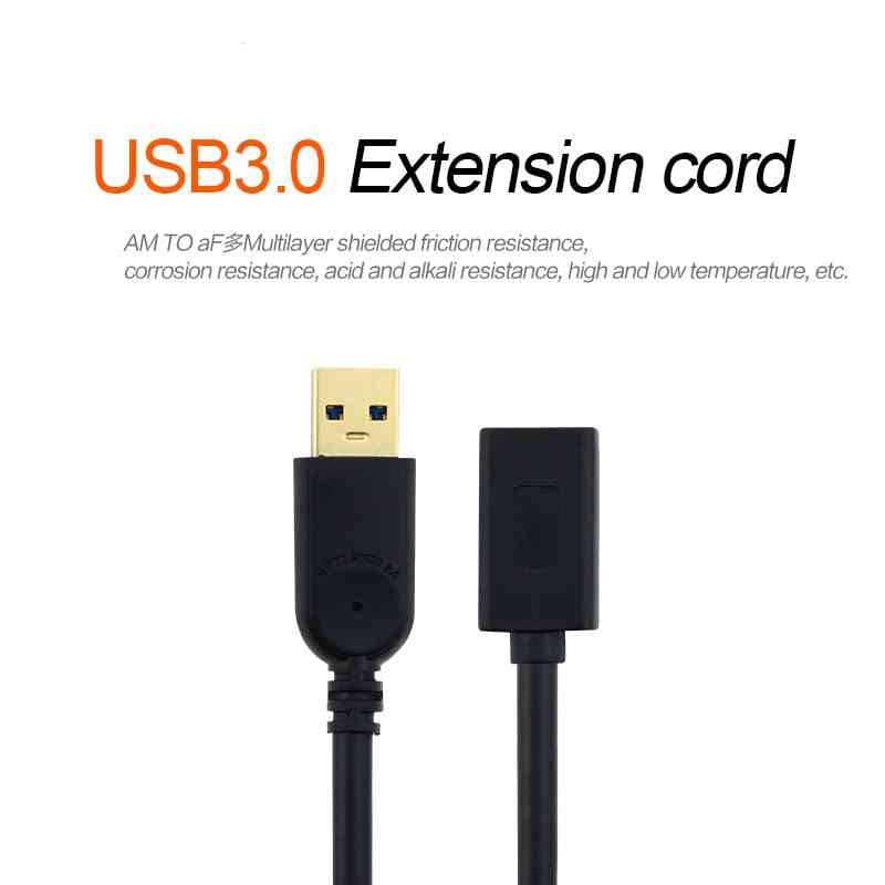 Usb Extension Cable Cord - Male To Female Extender And Data Sync Transfer