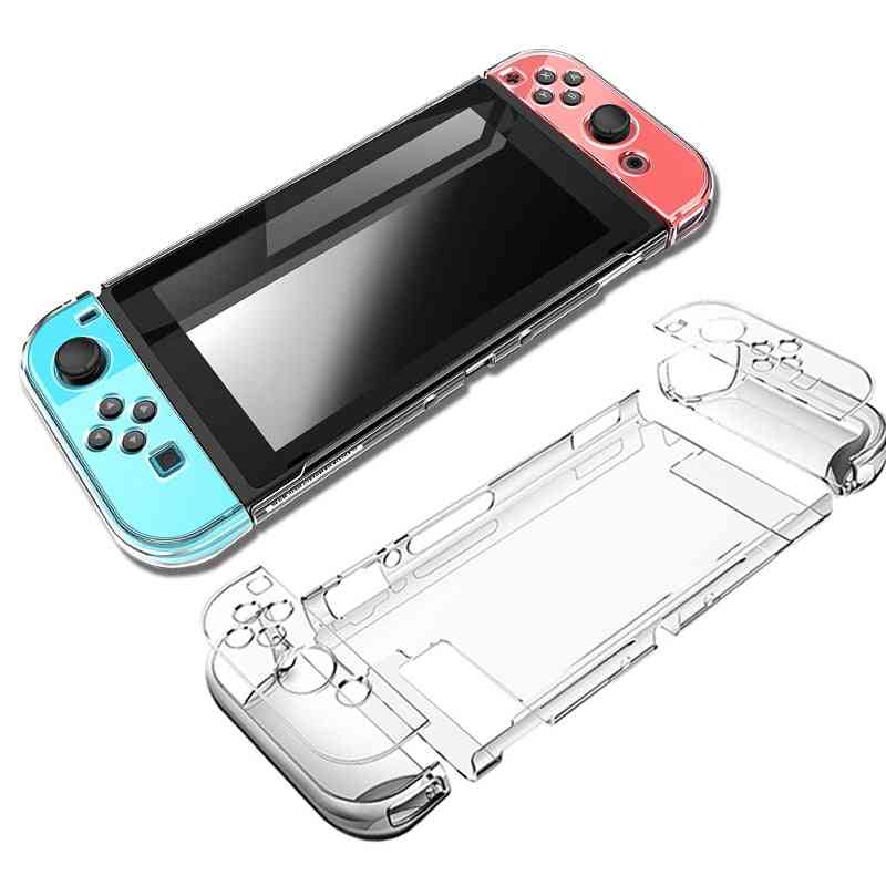 Hard Pc Protection Cover For Nintend Switch - Ns, Nx Case Transparent, Crystal Shell Console Controller Accessories With Stand Cases