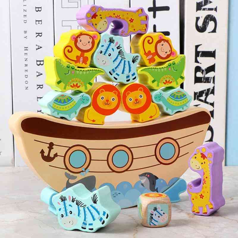 Wooden Building Blocks - Stacking Balance Game Education Toy