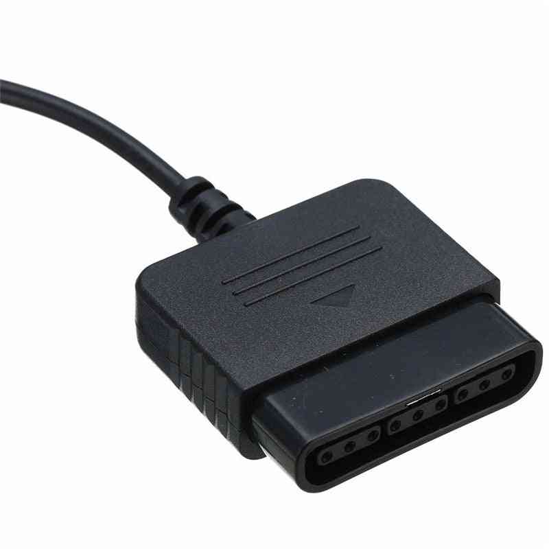 Sony ps1 / ps2 playstation - dualshock 2, adaptador de controlador de juegos usb para pc - cable convertidor sin controlador (negro) -