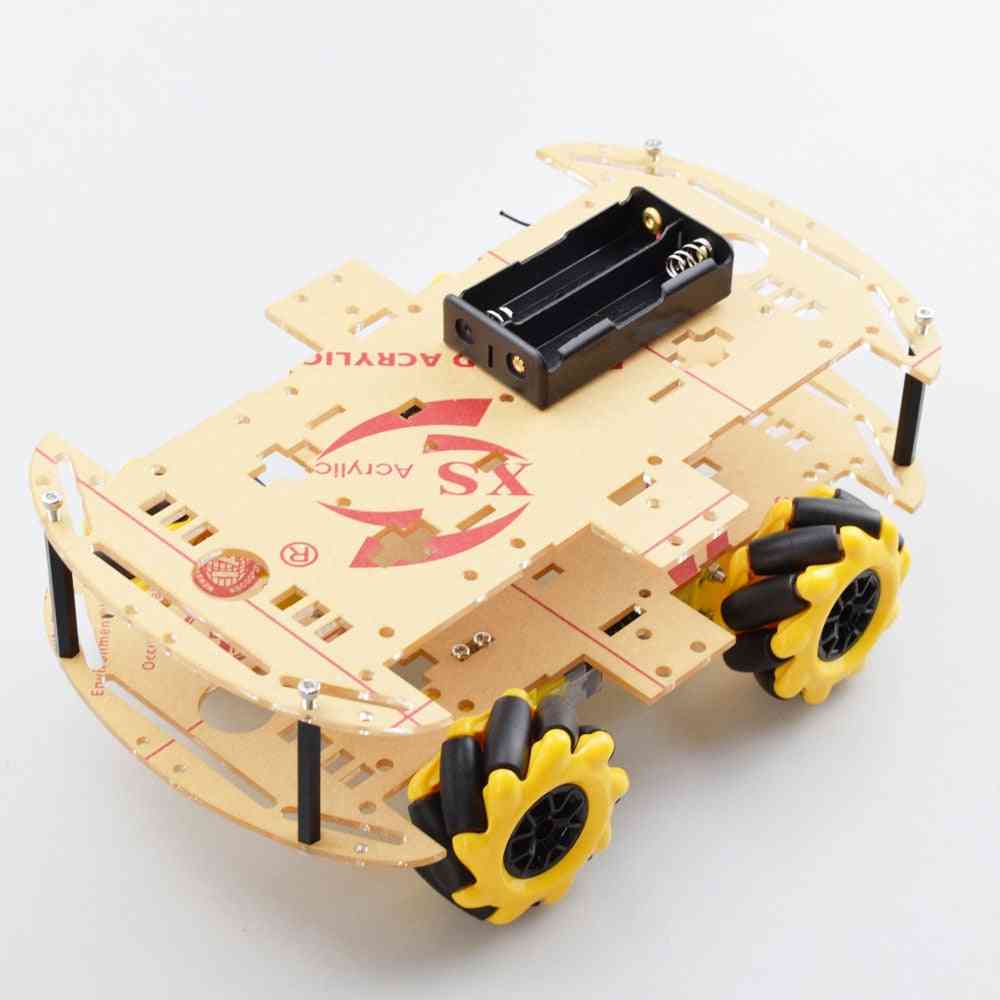 Kit de chassis de carro de robô direcional de roda 4wd mecanum mais barato com motor 4pcs tt para arduino - 1 conjunto de kit arduino