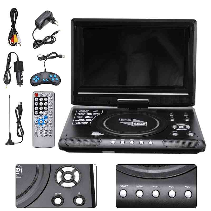 Car Lcd Dvd Player Display, Game Tv Player, Hd 9.8 Inch Mp3 Usb Radio Adapter Multilingual Support