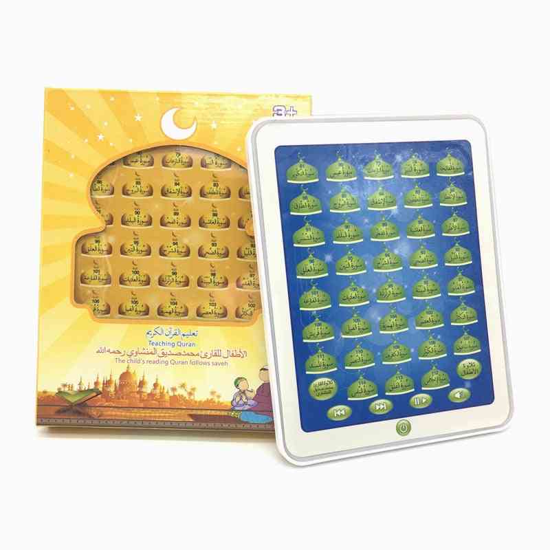 Almohadilla del Corán sagrado islámico musulmán, tableta para niños - juguete educativo montessori de aprendizaje árabe - azul