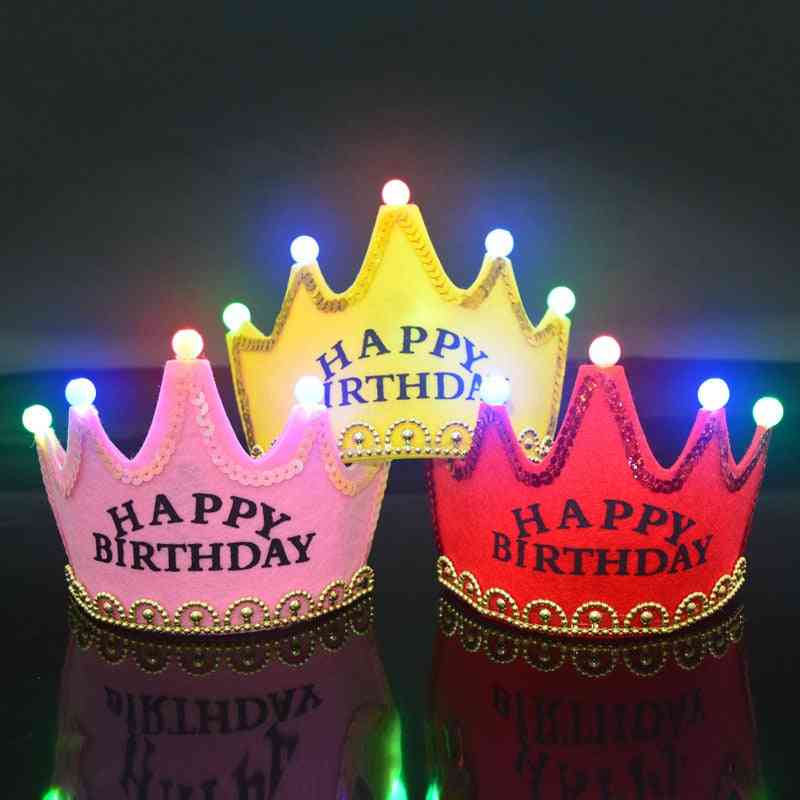 Happy-birthday-led Flashing Crown, Hats Party
