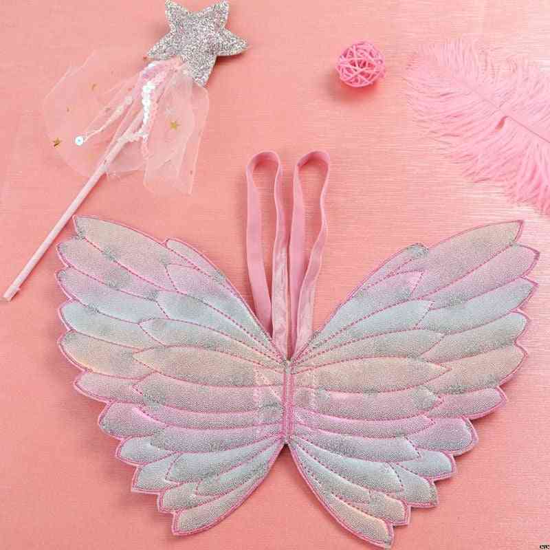 Lindos disfraces para niños accesorios de rendimiento degradado color mariposa-princesa alas de ángel palo de hadas niños disfrazarse jugando juguetes - 1