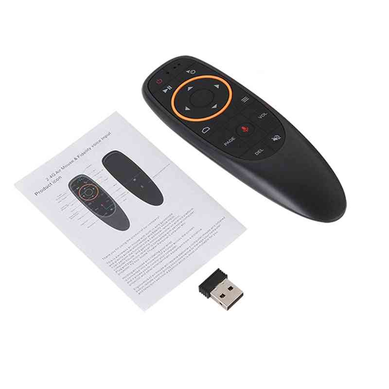 Mini télécommande sans fil pour android tv box avec commande vocale pour jeu de détection gyroscopique - g10s pro