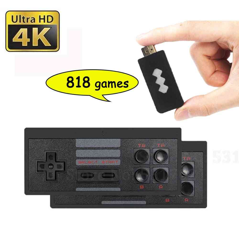 4k-spel, trådlös USB-konsol, klassiskt videospelspel - av-out 620-spel