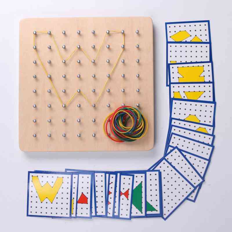 Otroška igračka montessori Intelligence, lesena sestavljanka tangram za