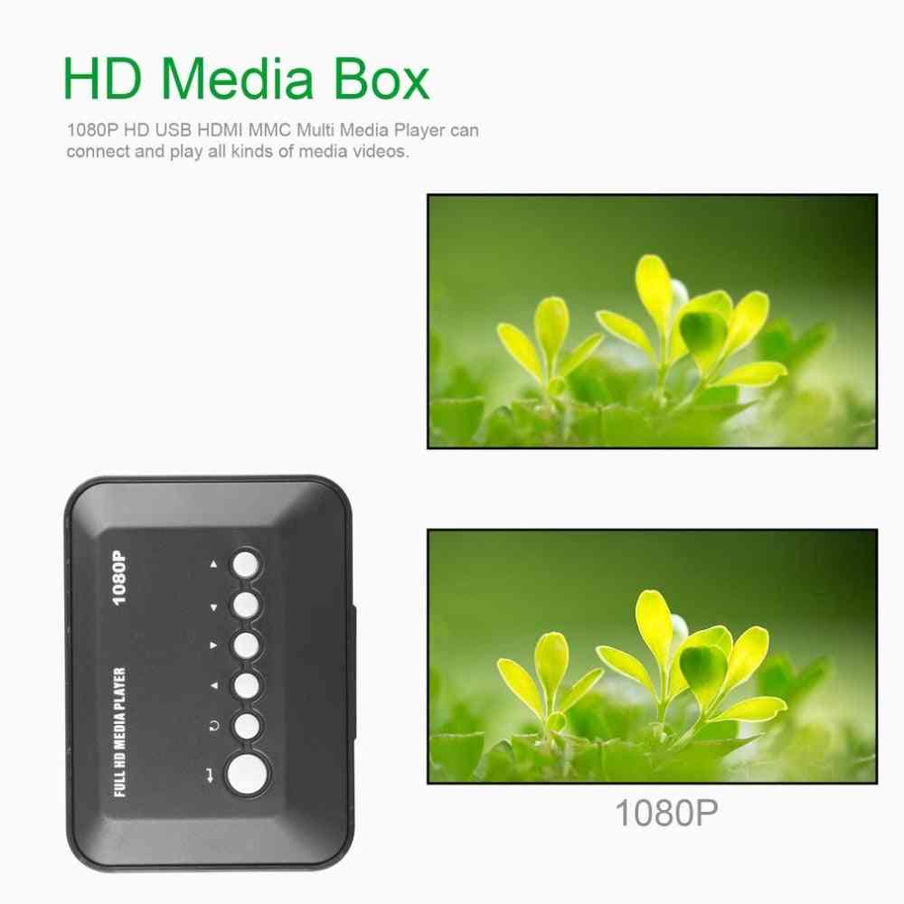 1080p fuld hd sd / mmc tv-videoer, rmvb, mp3 multi tv usb, hdmi medieafspiller med fjernbetjening -