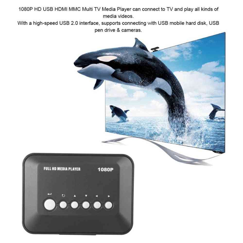Vidéos TV Full HD SD / MMC 1080p, RMVB, MP3 Multi TV USB, lecteur multimédia HDMI avec télécommande -