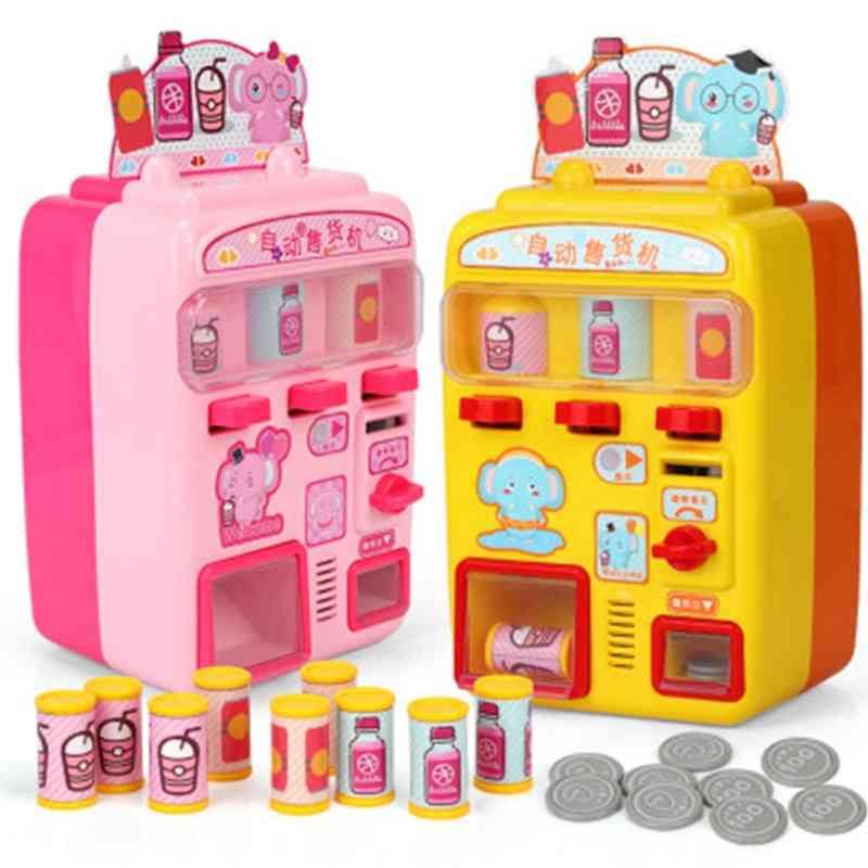 Salgsautomat simulering indkøbshus sæt 0-3 år gammel baby legetøj - give børn de bedste husgaver - lyserød
